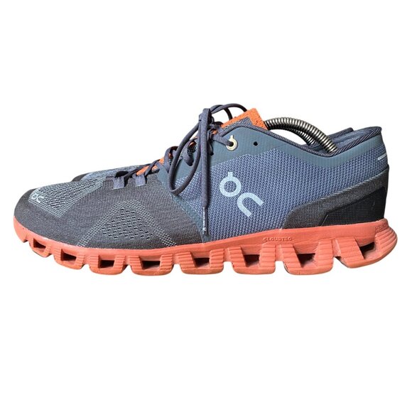 On Cloud X 2.0 Cloudtec Helion Gray Orange Running Athletic Size 11.5 Menโs - Picture 4 of 9